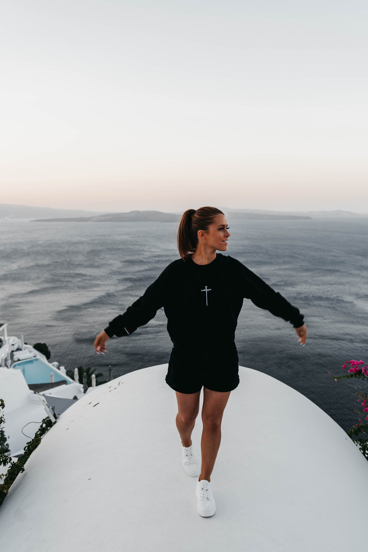 " THIS IS GRACE " Women's Black Crewneck