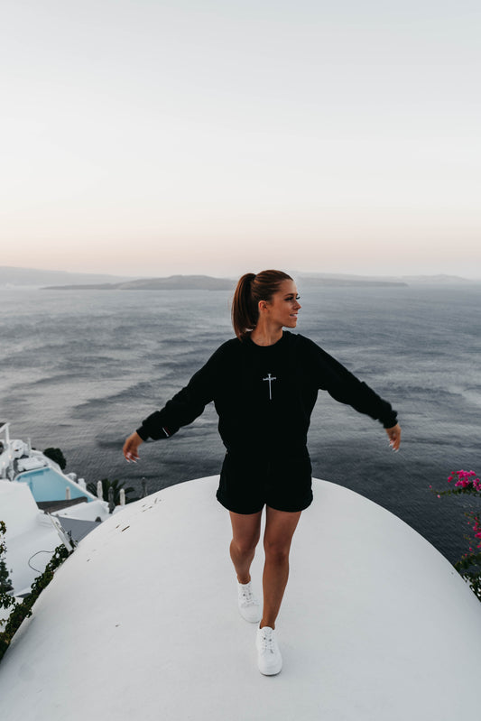 " THIS IS GRACE " Women's Black Crewneck