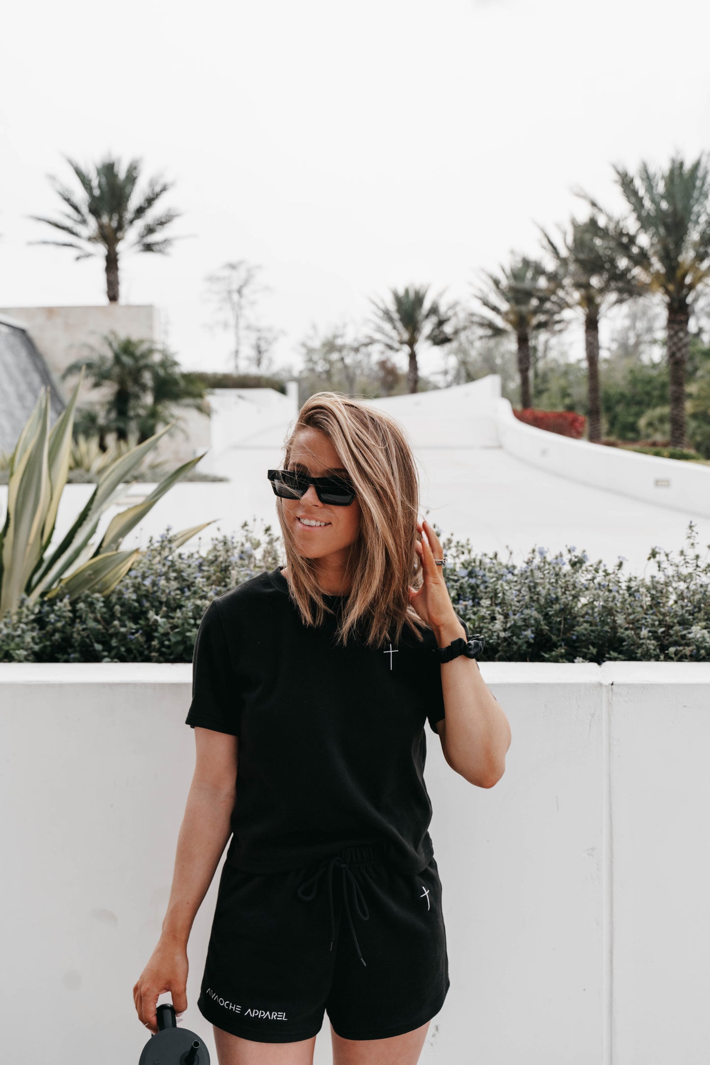 " THE CROSS " Women's Black 2 Piece Lounge Set