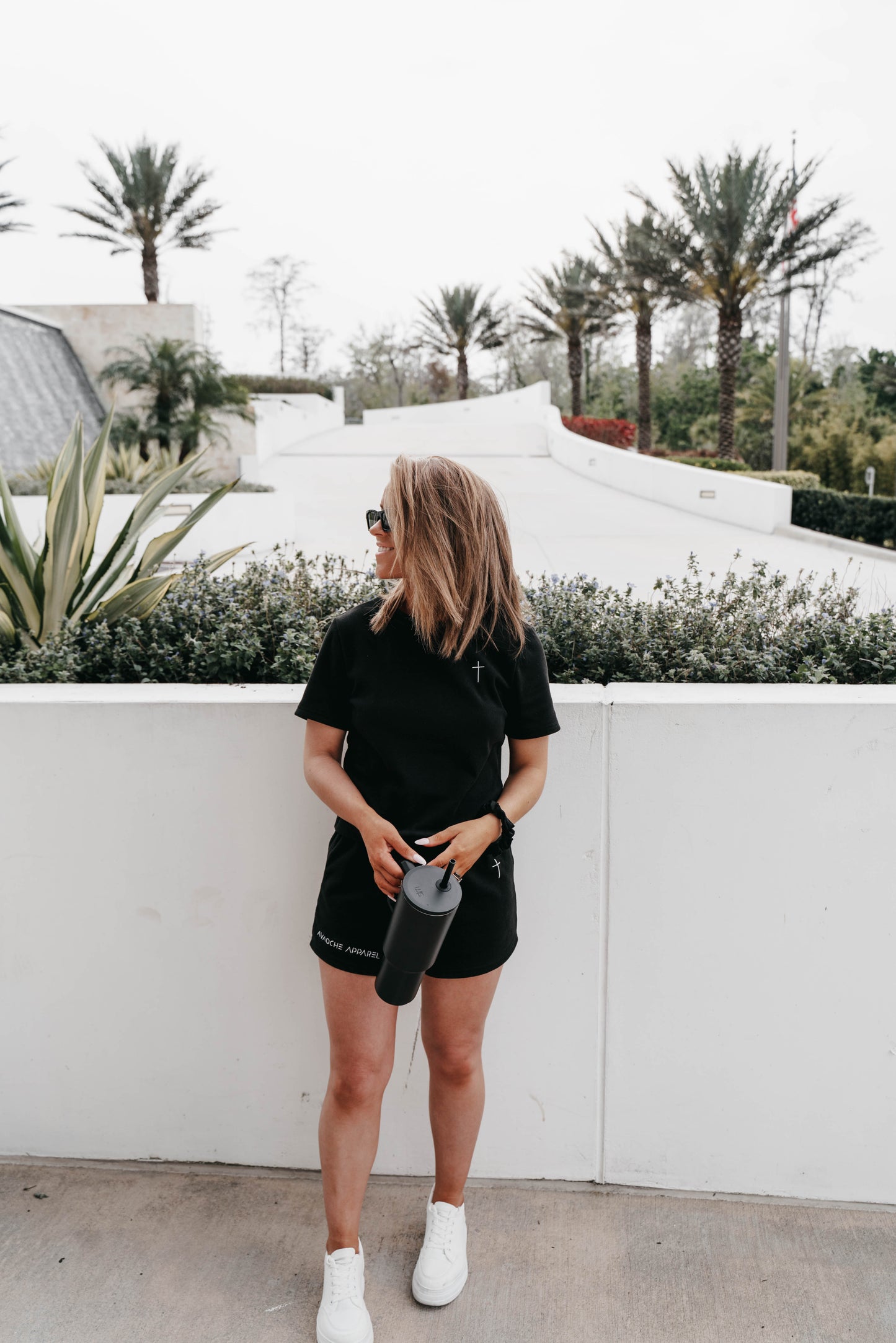 " THE CROSS " Women's Black 2 Piece Lounge Set