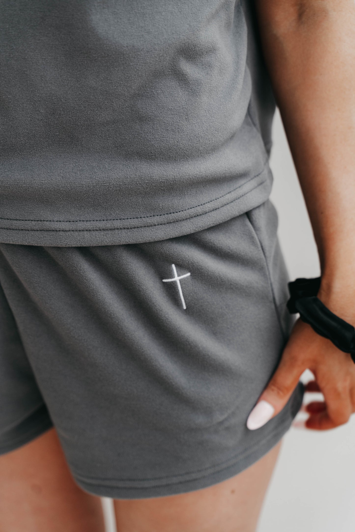 " THE CROSS " Women's Grey 2 Piece Lounge Set