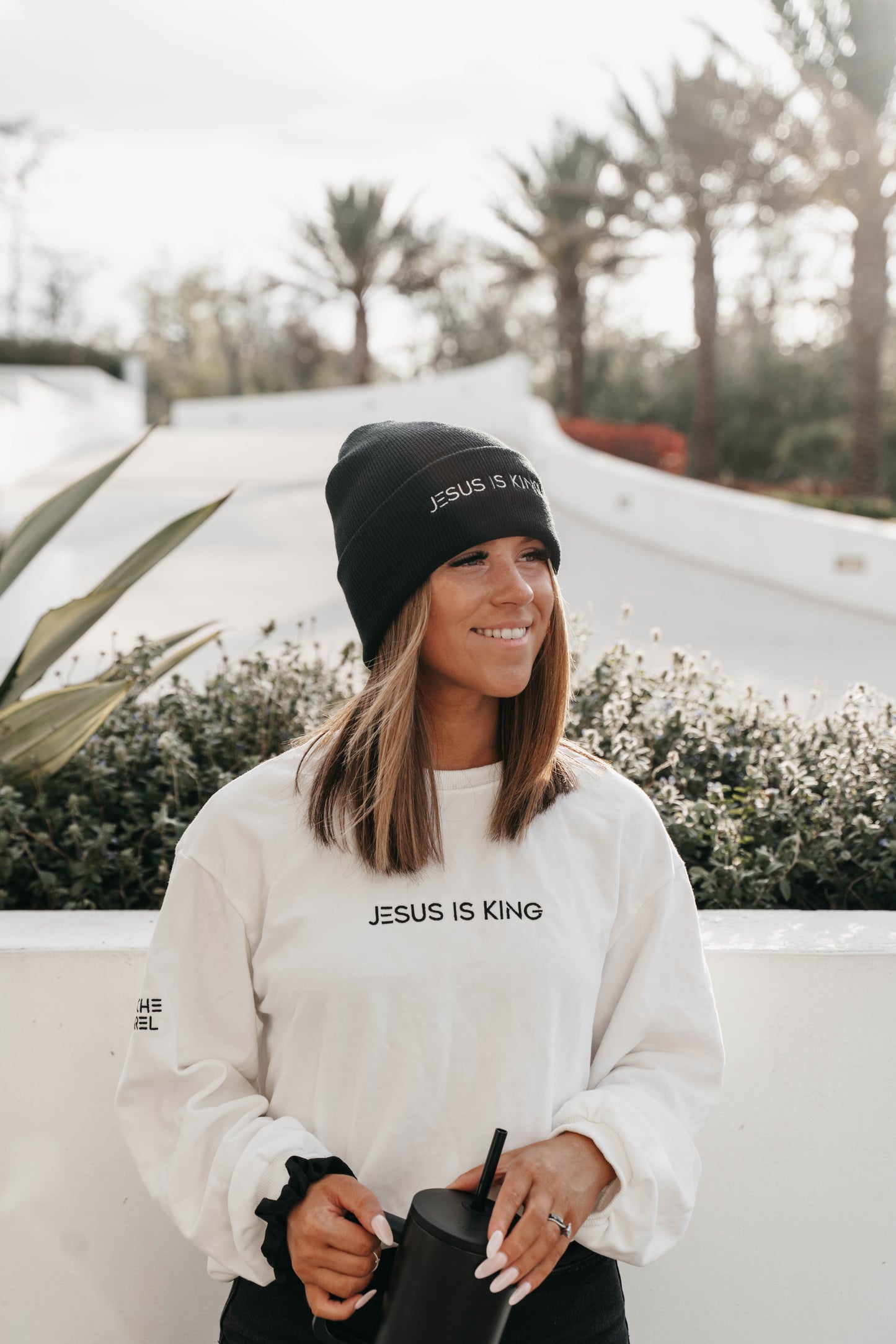 " JESUS IS KING " Unisex Black Beanie