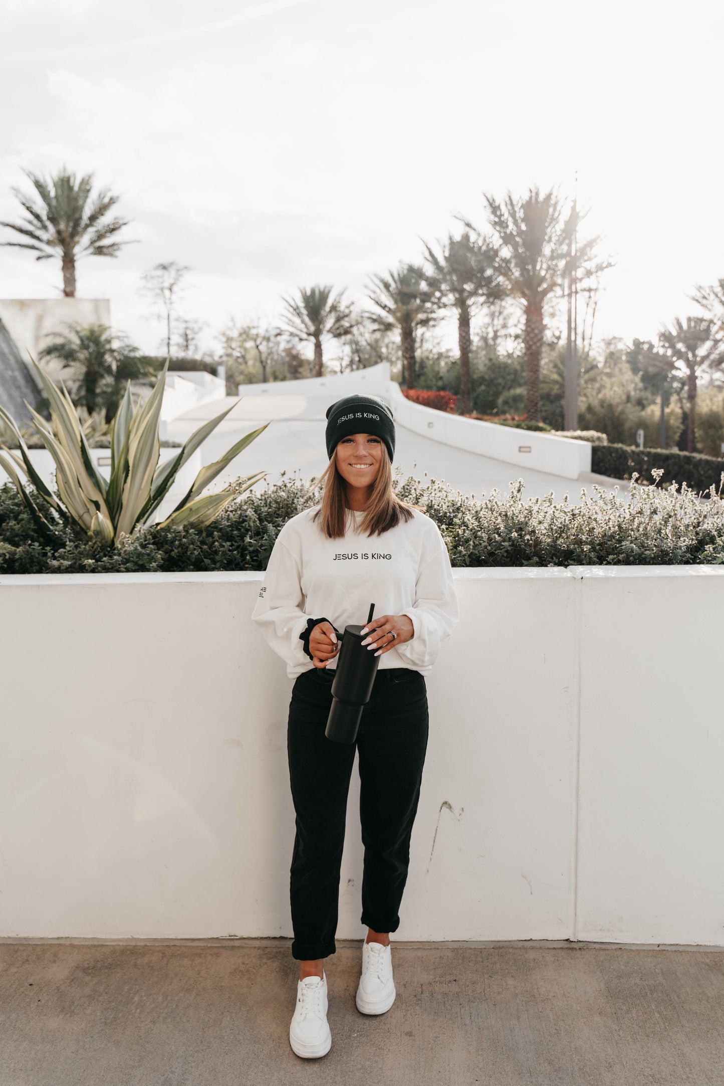 " JESUS IS KING " Unisex Black Beanie