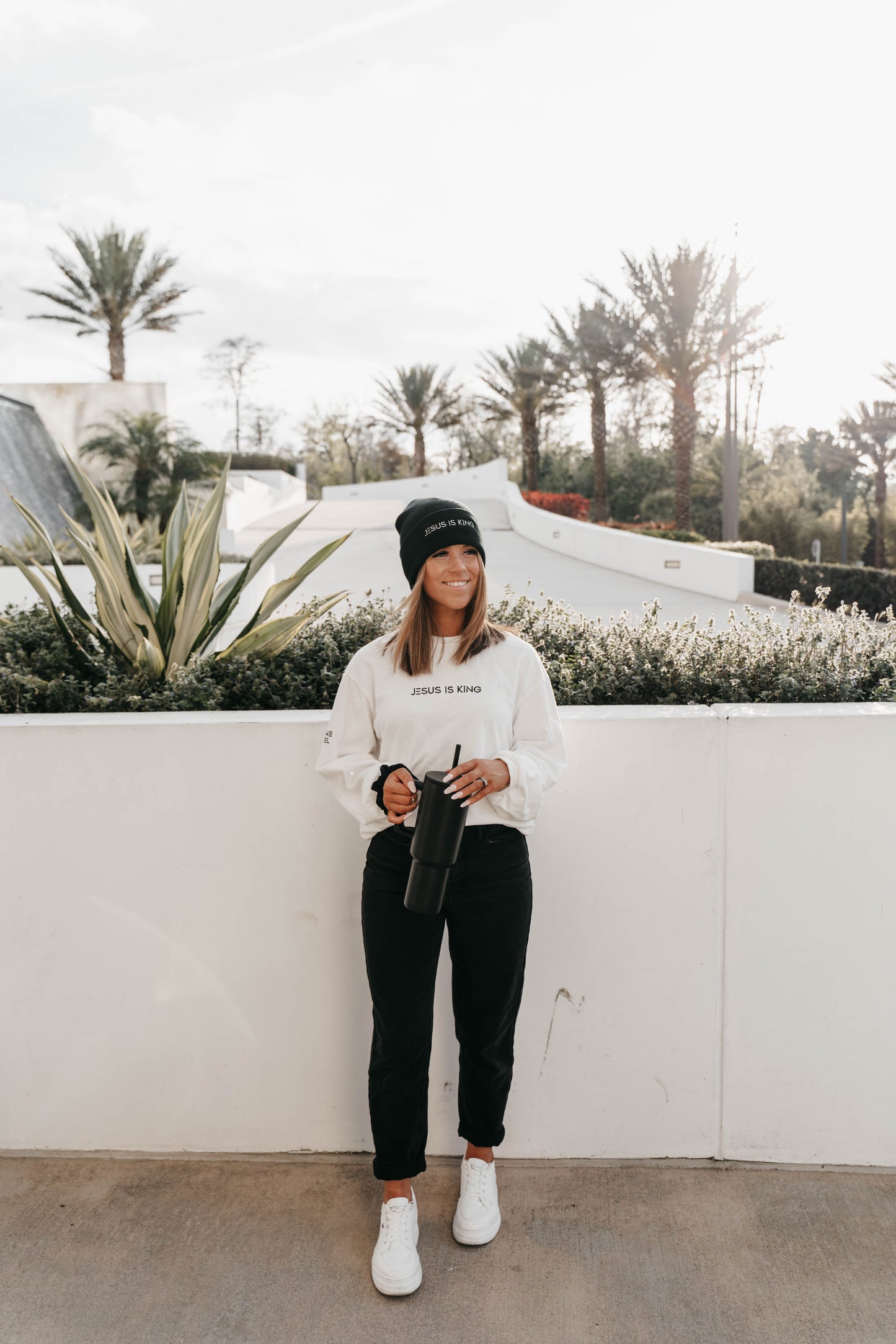 " JESUS IS KING " Unisex Black Beanie