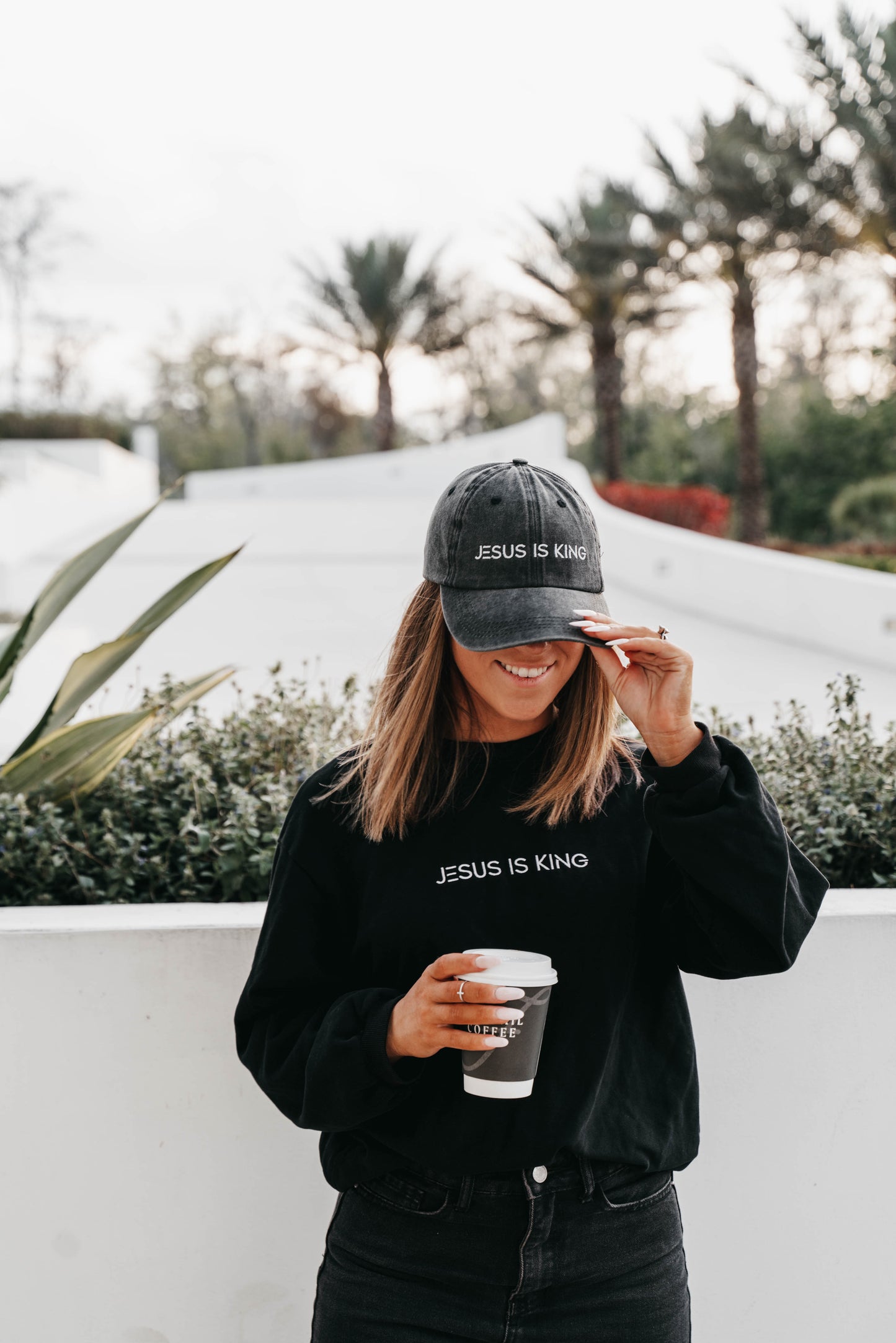 " JESUS IS KING " Unisex Stone Cap