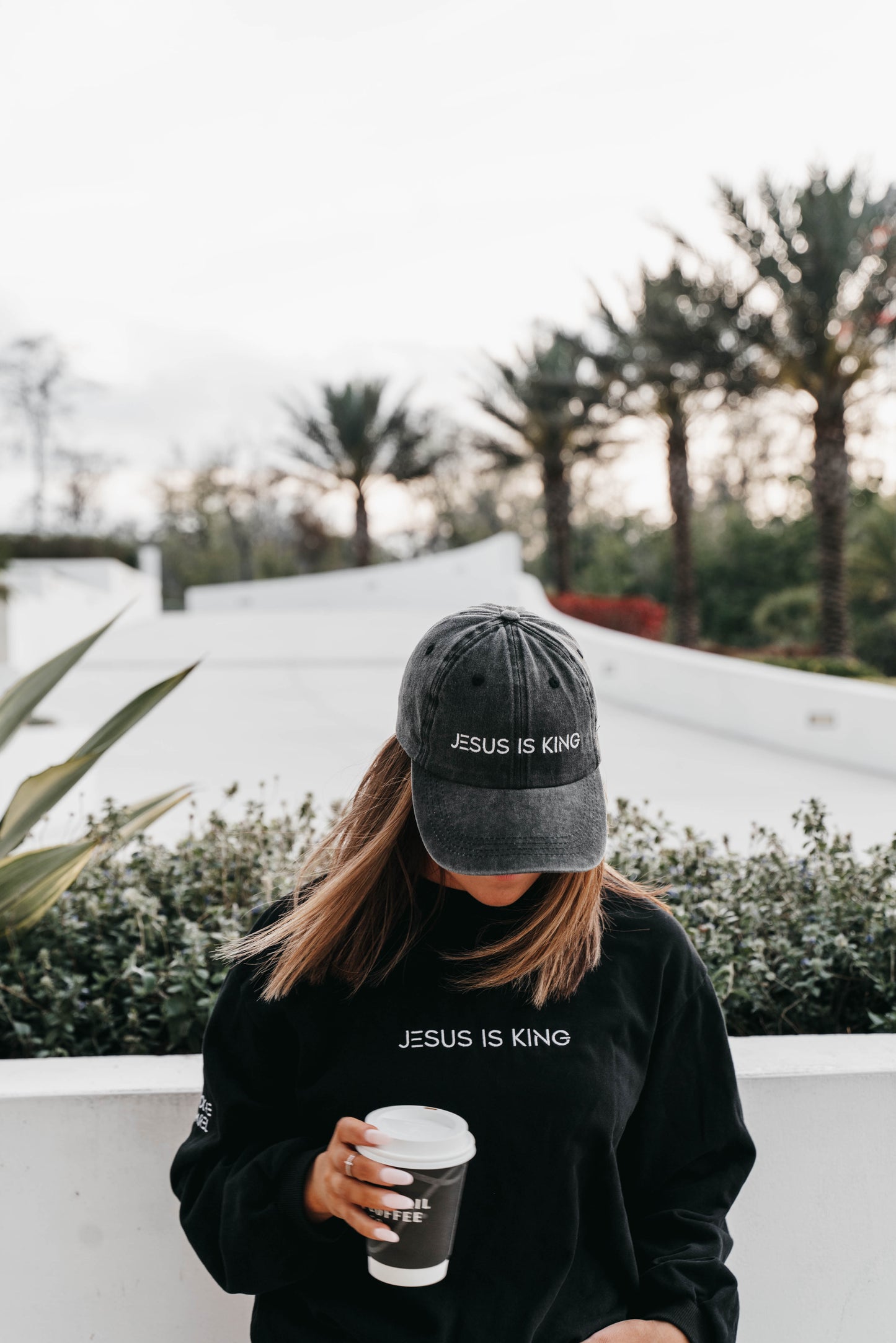 " JESUS IS KING " Unisex Stone Cap
