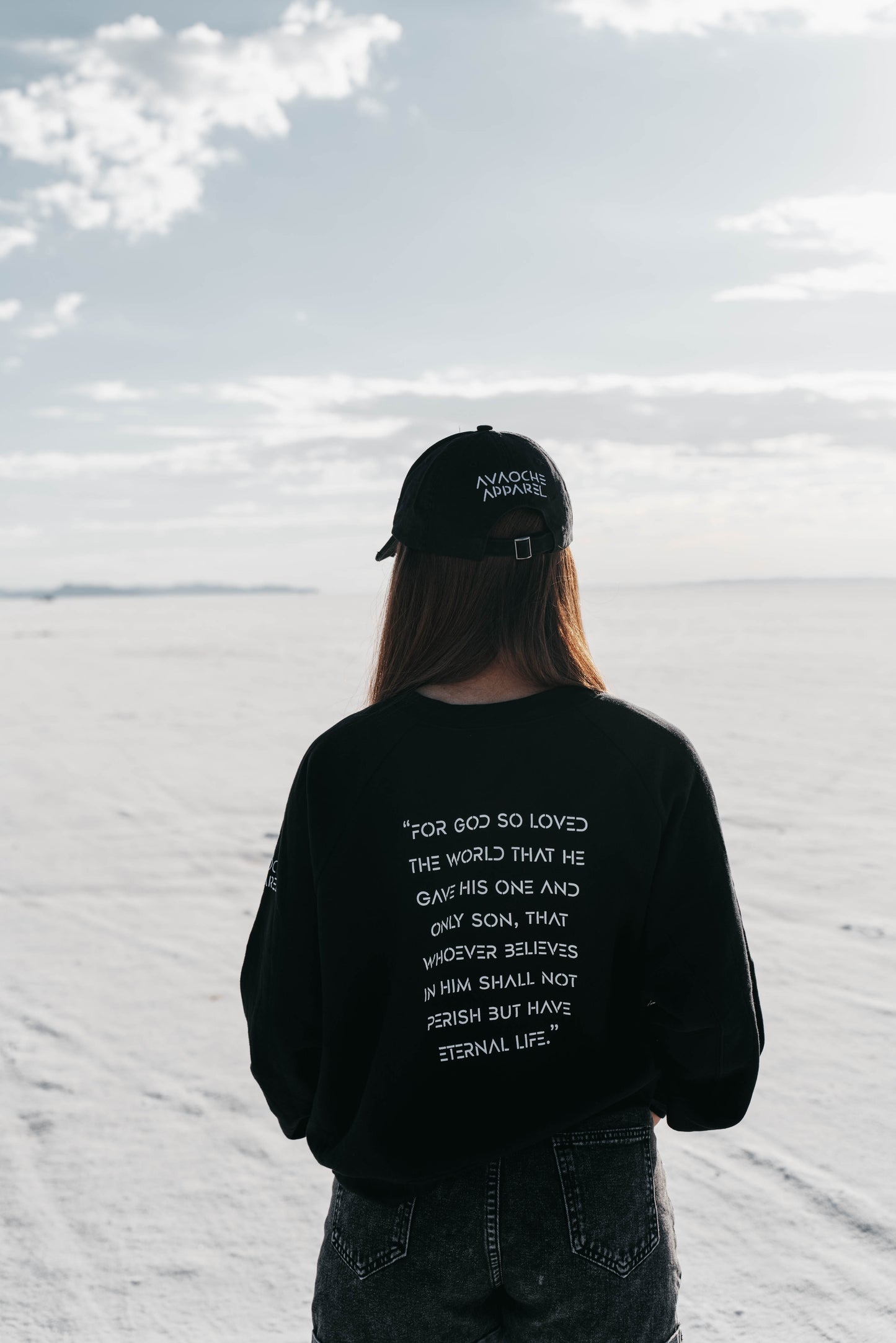 " JOHN 3:16 " Black Unisex Distressed Cap