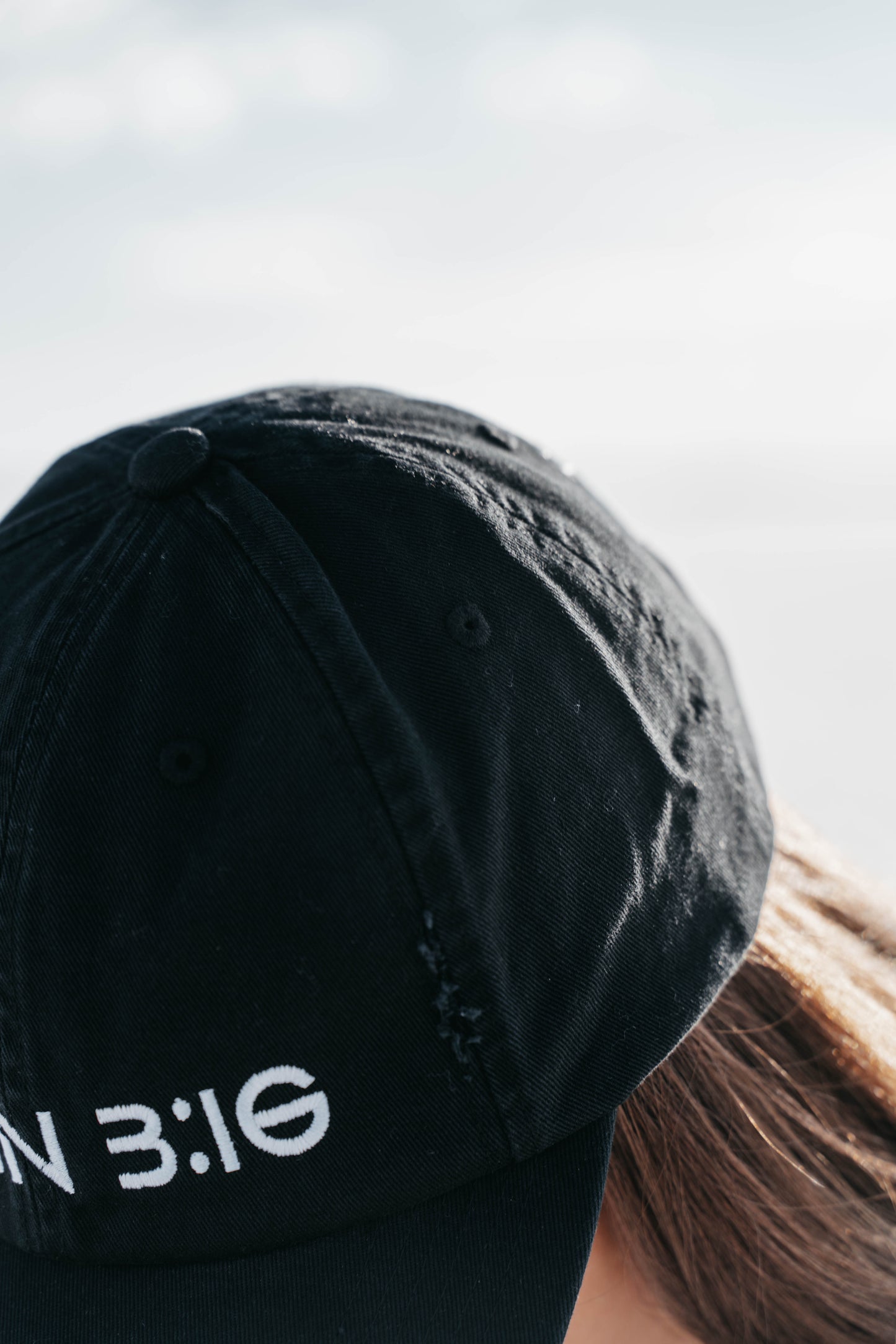 " JOHN 3:16 " Black Unisex Distressed Cap