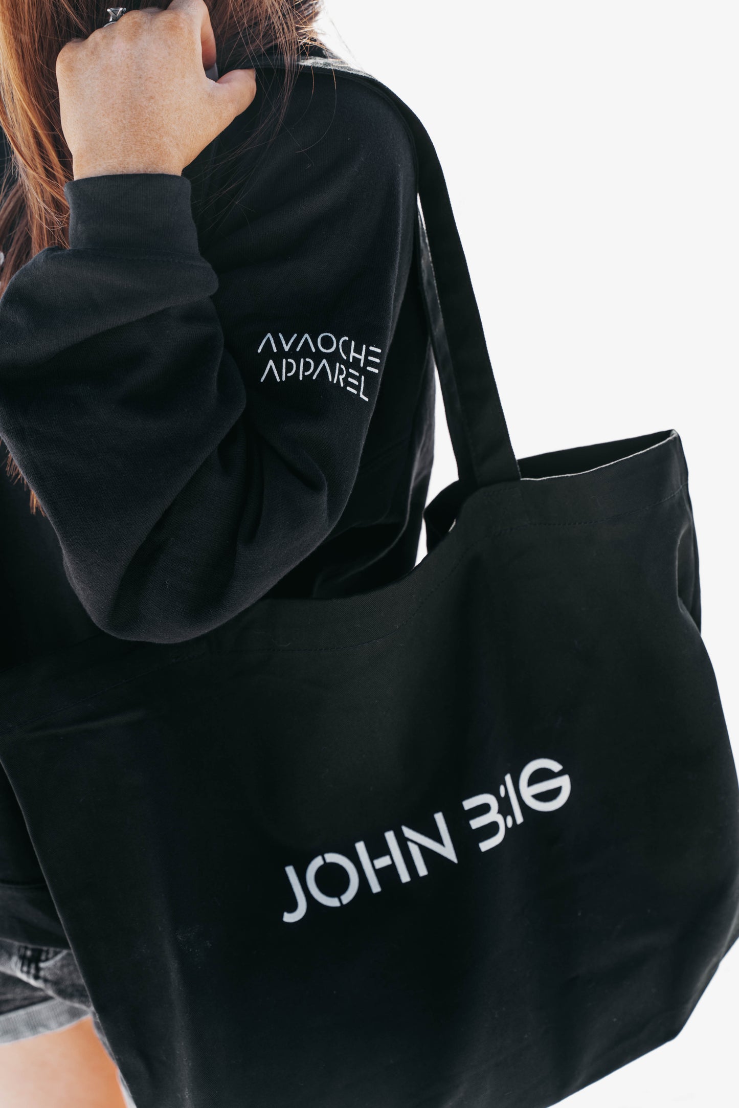 " JOHN 3:16 " Organic Black Tote Bag