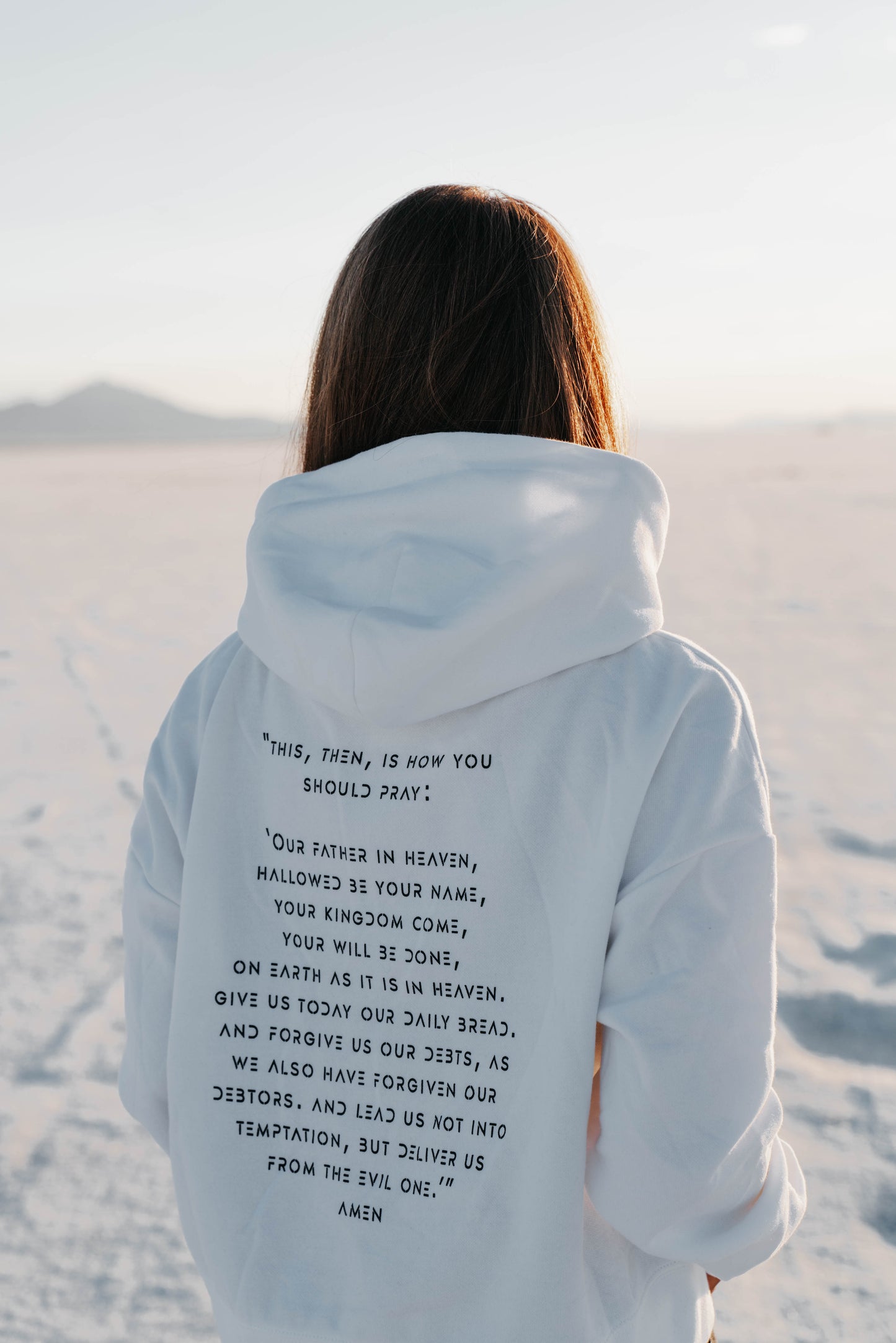 " PRAY DAILY " Women's White Hoodie