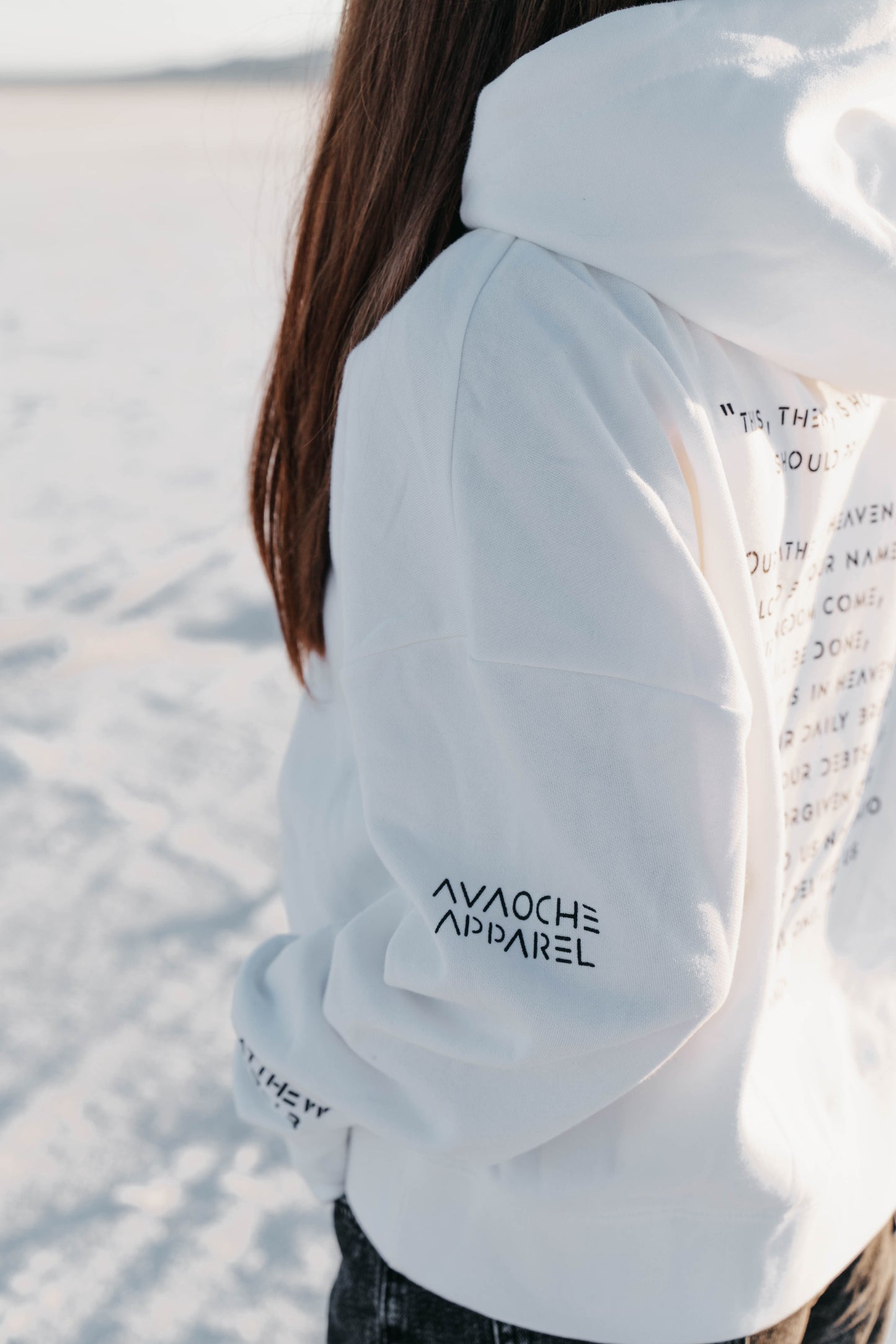 " PRAY DAILY " Women's White Hoodie