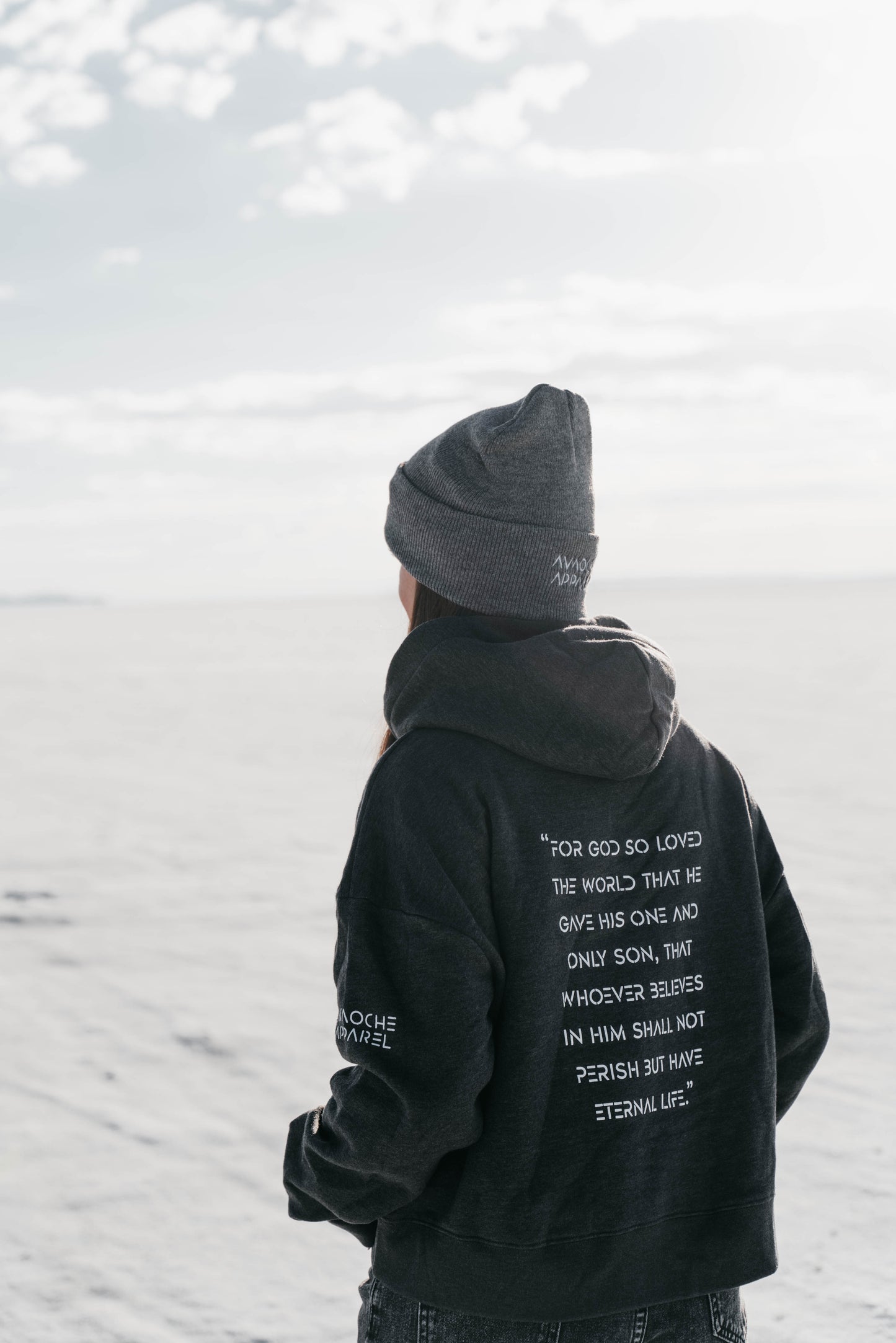 " JOHN 3:16 " Women's Grey Hoodie