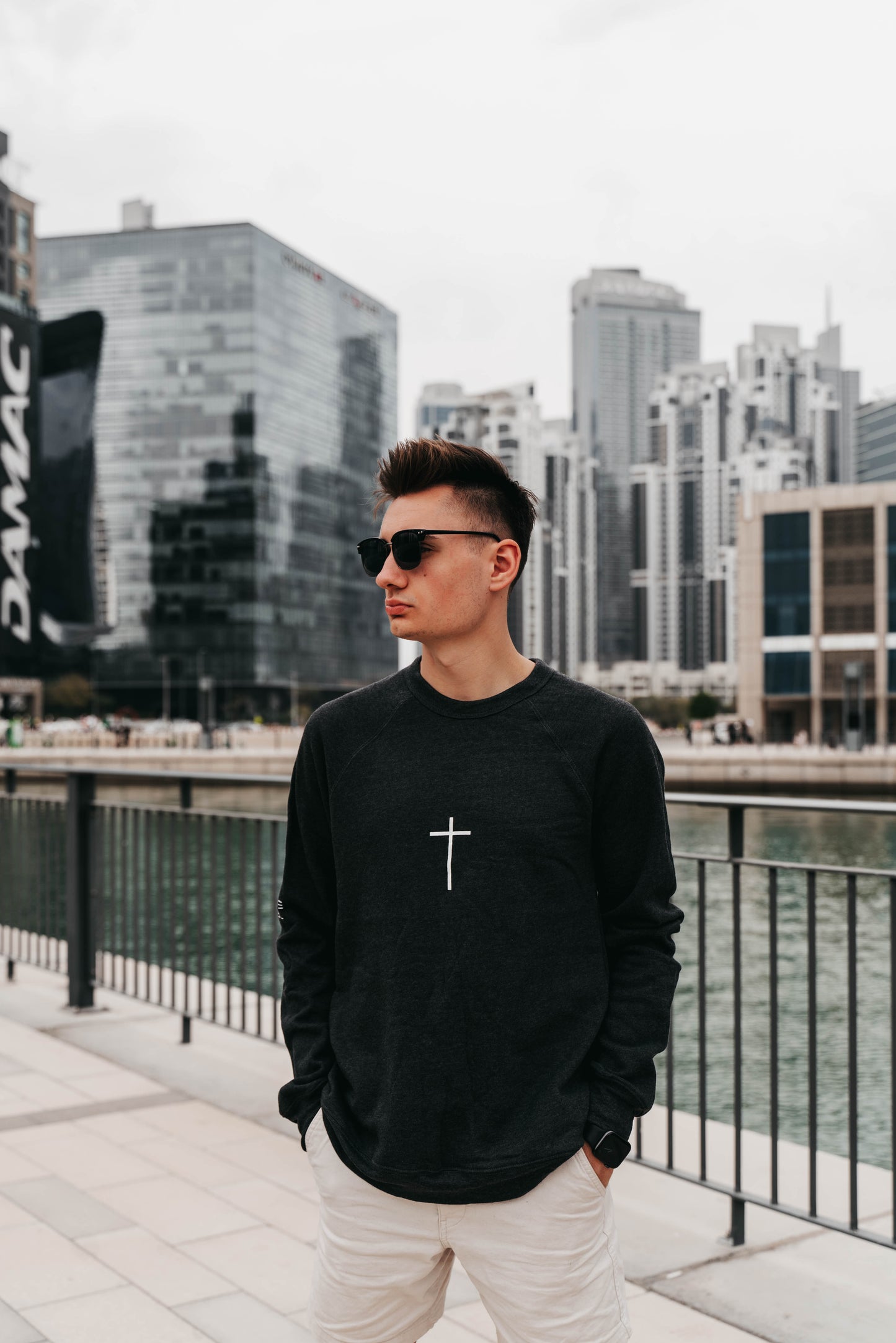 " WE OWE A DEBT.. " Men's Charcoal Grey Crewneck