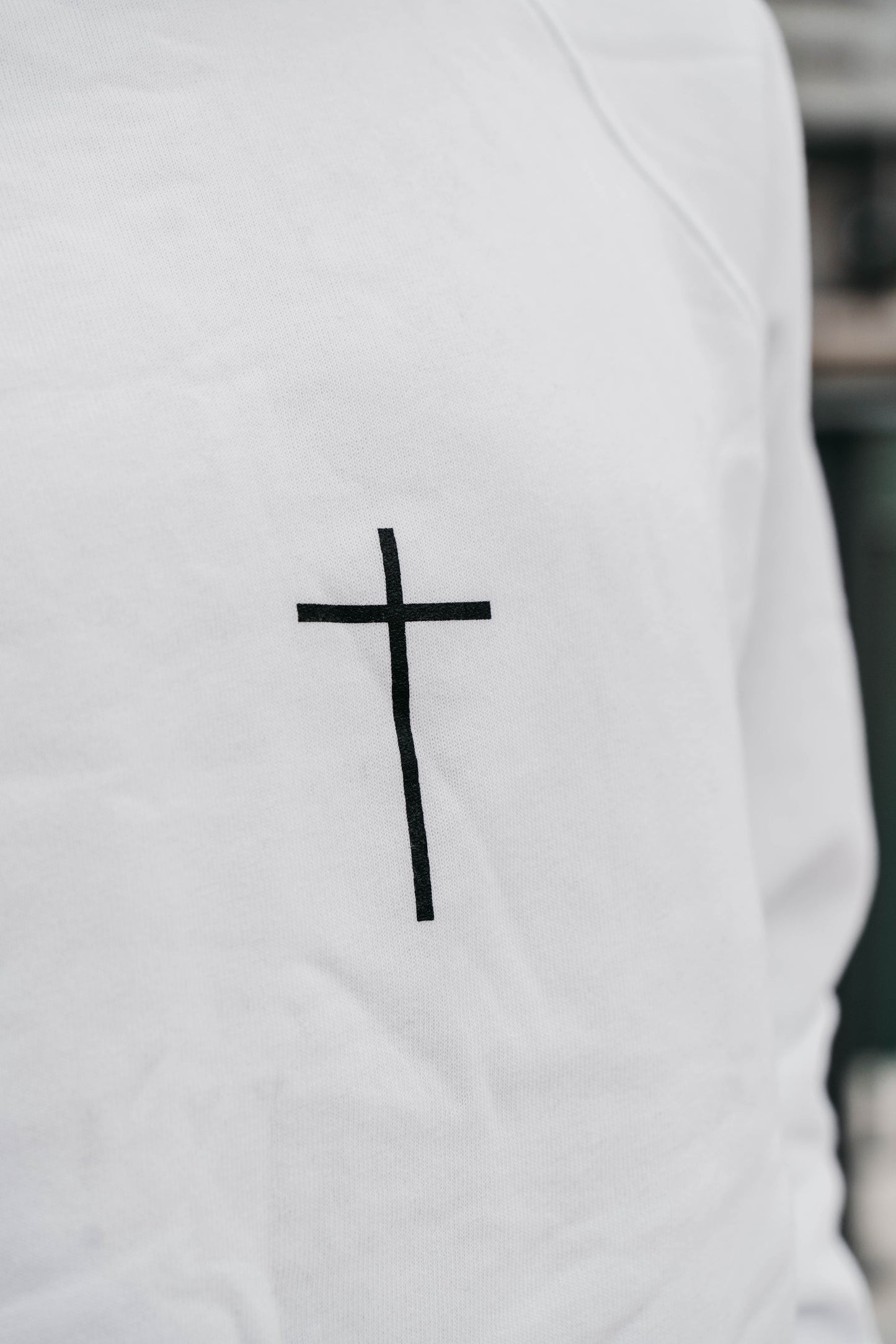 " WE OWE A DEBT.. " Men's White Crewneck