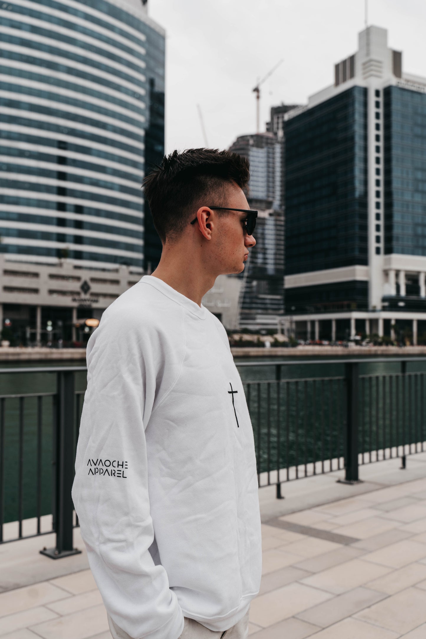 " WE OWE A DEBT.. " Men's White Crewneck