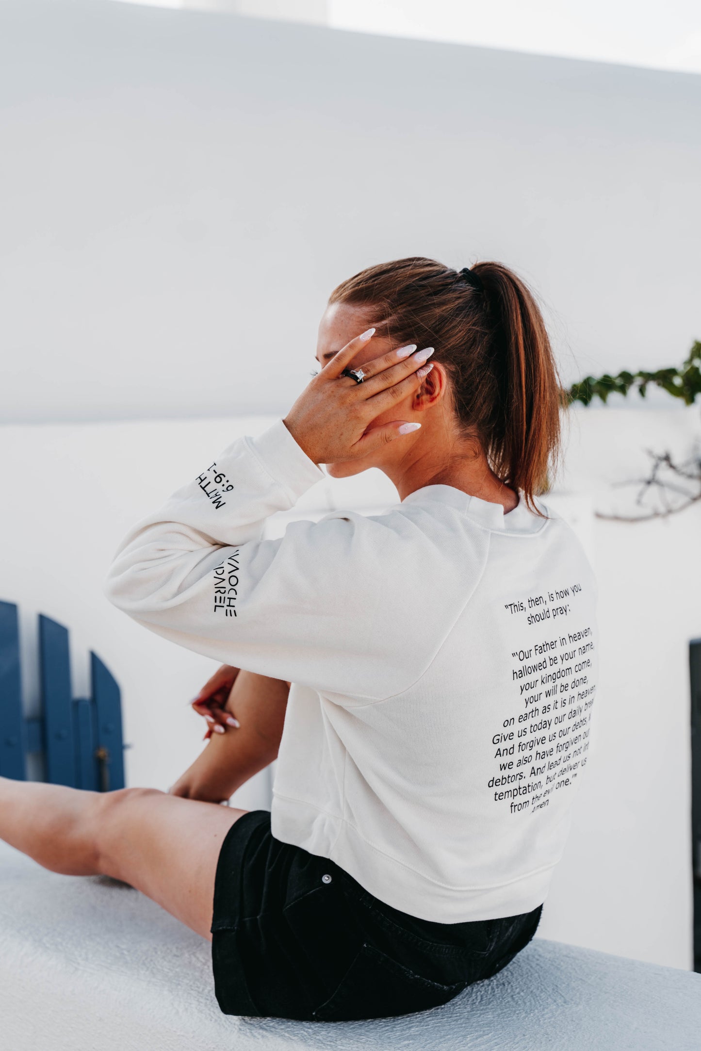 " PRAY DAILY " Women's Off White Crewneck