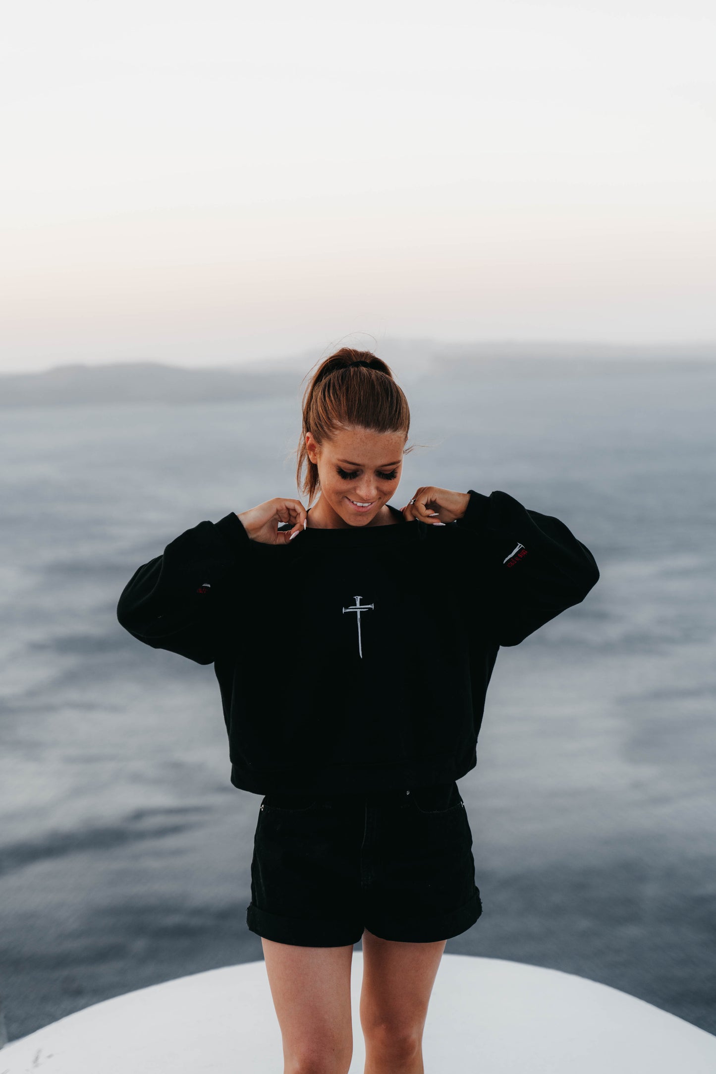 " THIS IS GRACE " Women's Black Crewneck