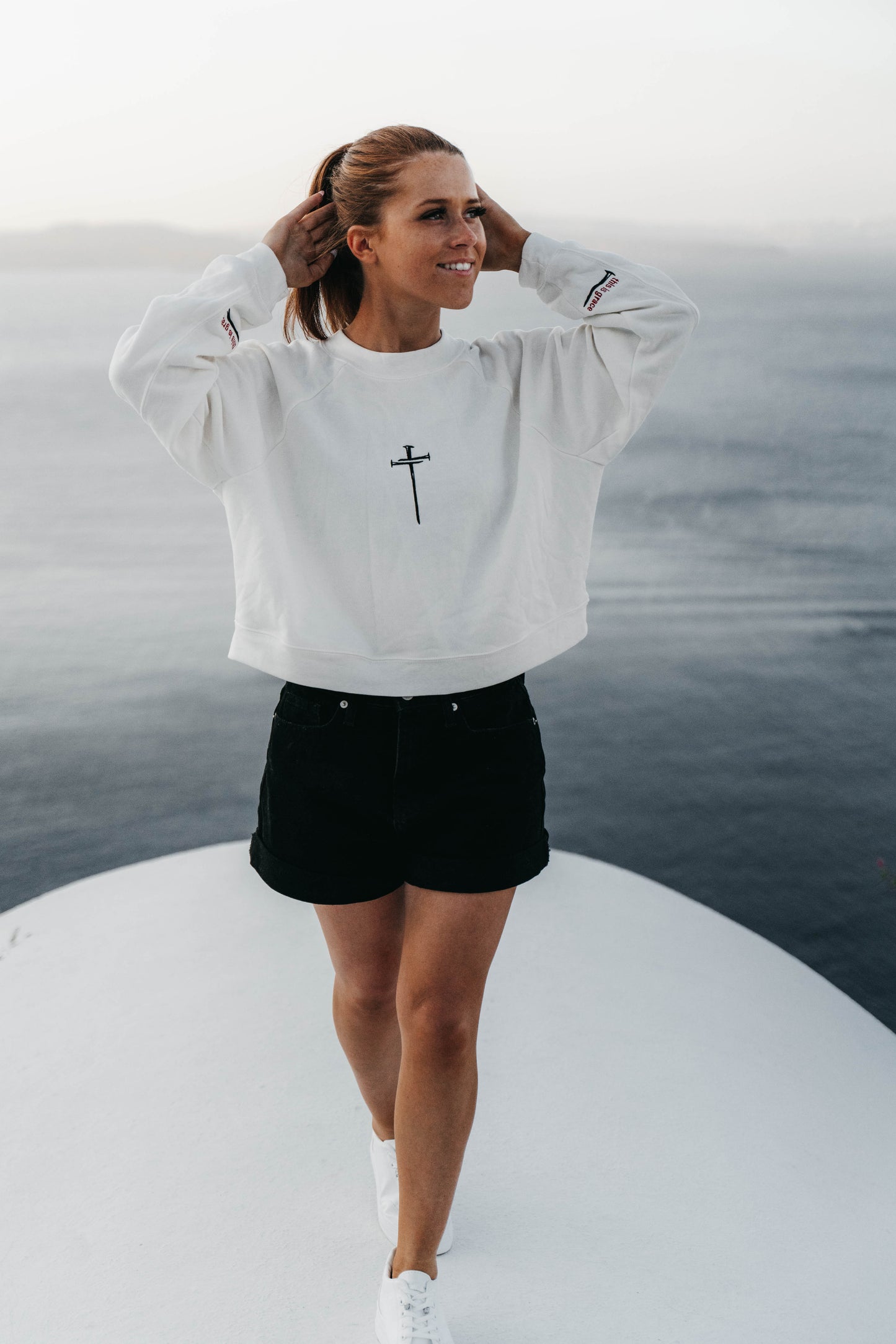 " THIS IS GRACE " Women's Off White Crewneck