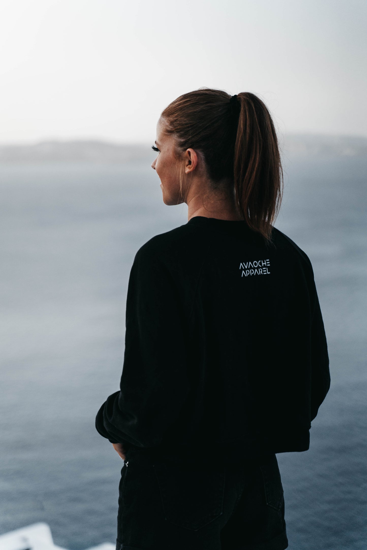 " JESUS IS ESSENTIAL " Women's Black Crewneck