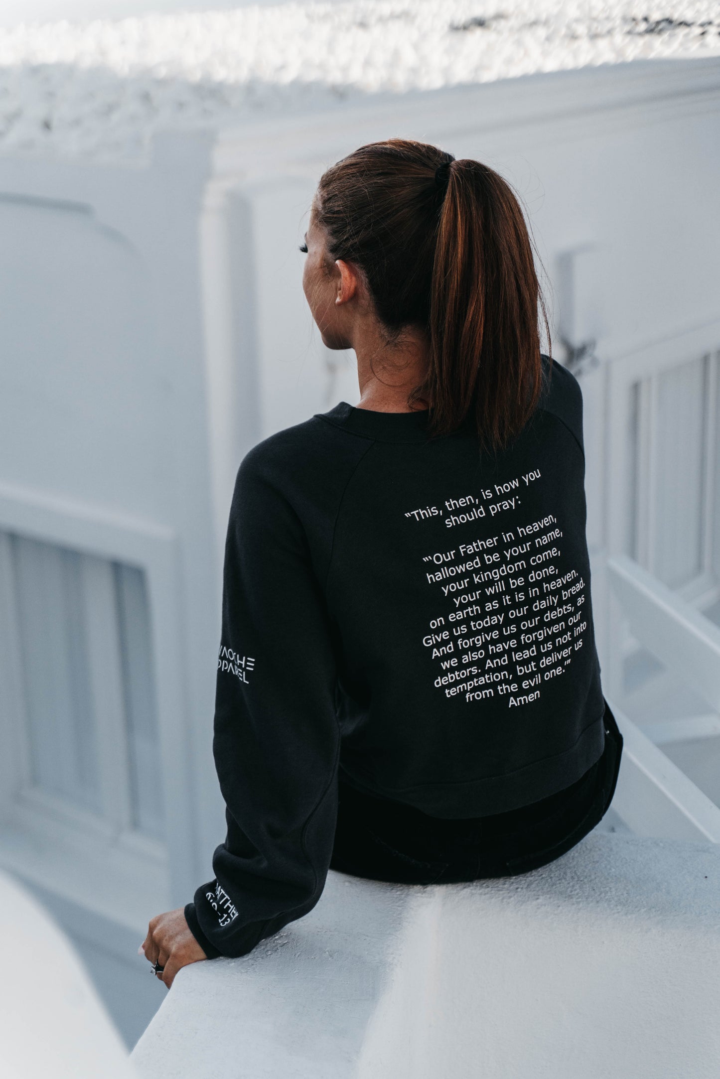 " PRAY DAILY " Women's Charcoal Grey Crewneck