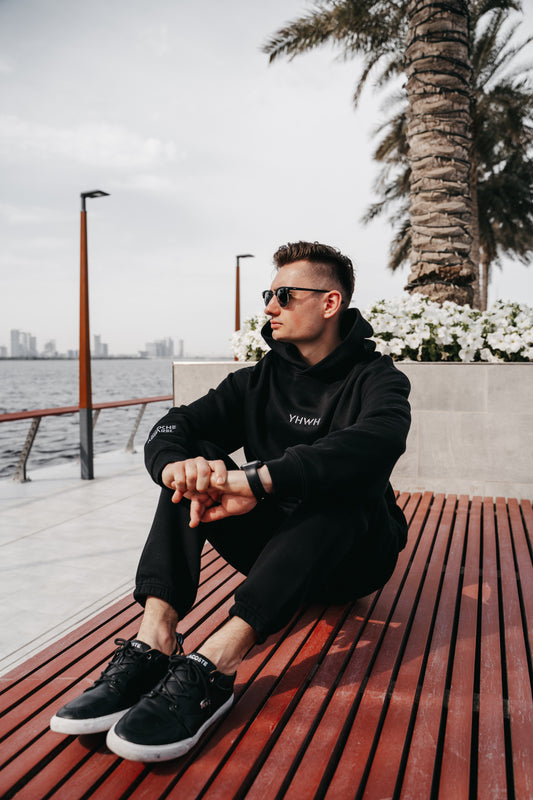 " YHWH " MENS BLACK LOUNGE SET * PRE-ORDER *