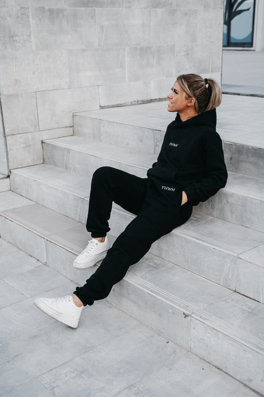 " YHWH " WOMENS BLACK LOUNGE SET * PRE-ORDER *