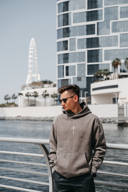 " WE OWE A DEBT " MENS BROWN HOODIE * PRE-ORDER *