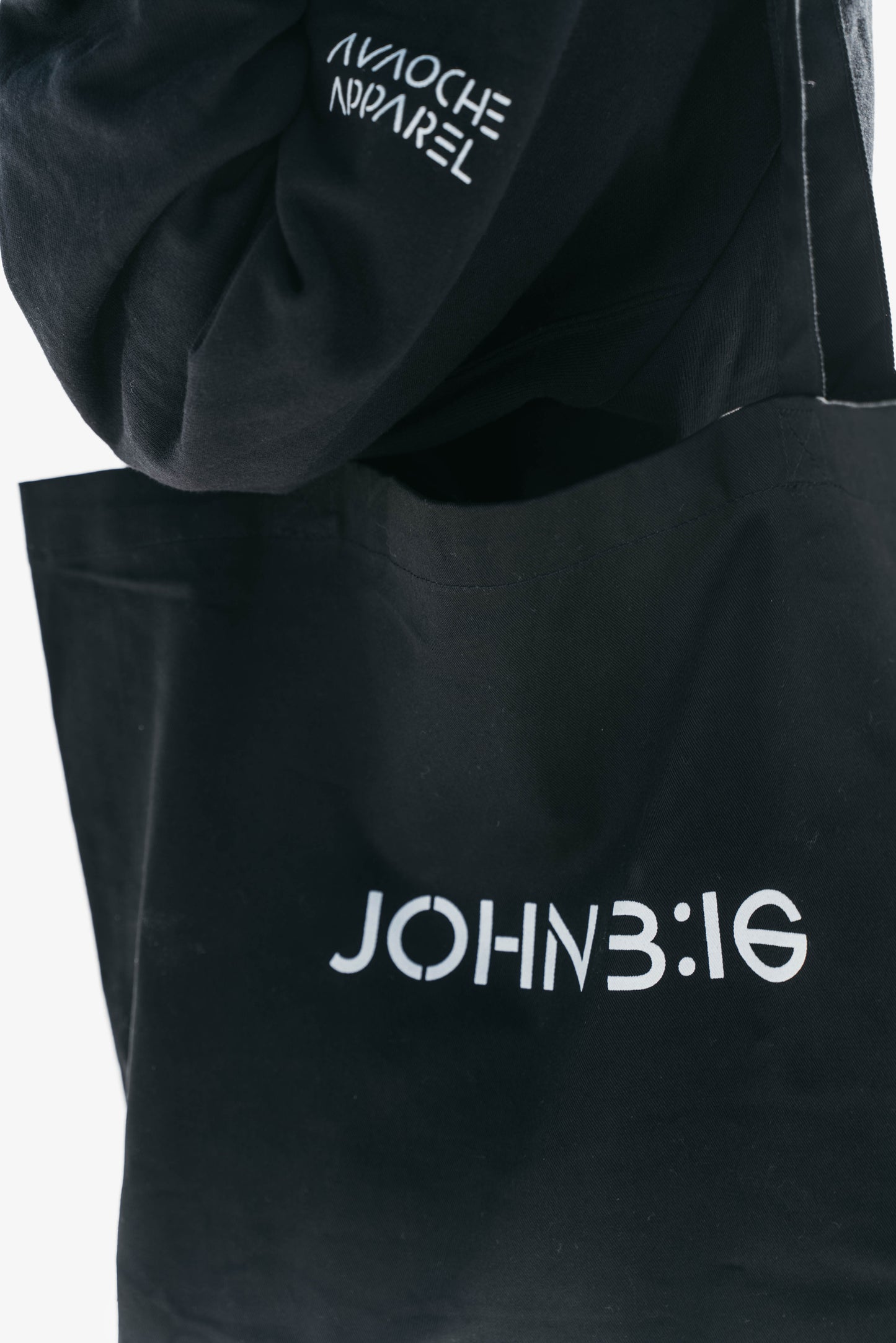 " JOHN 3:16 " Organic Black Tote Bag