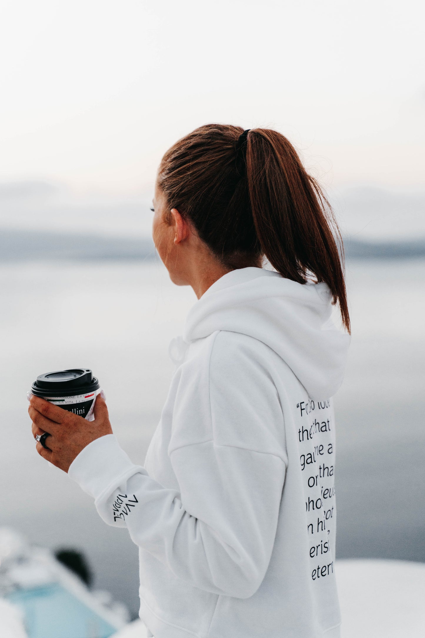 " JOHN 3:16 " Women's White Hoodie