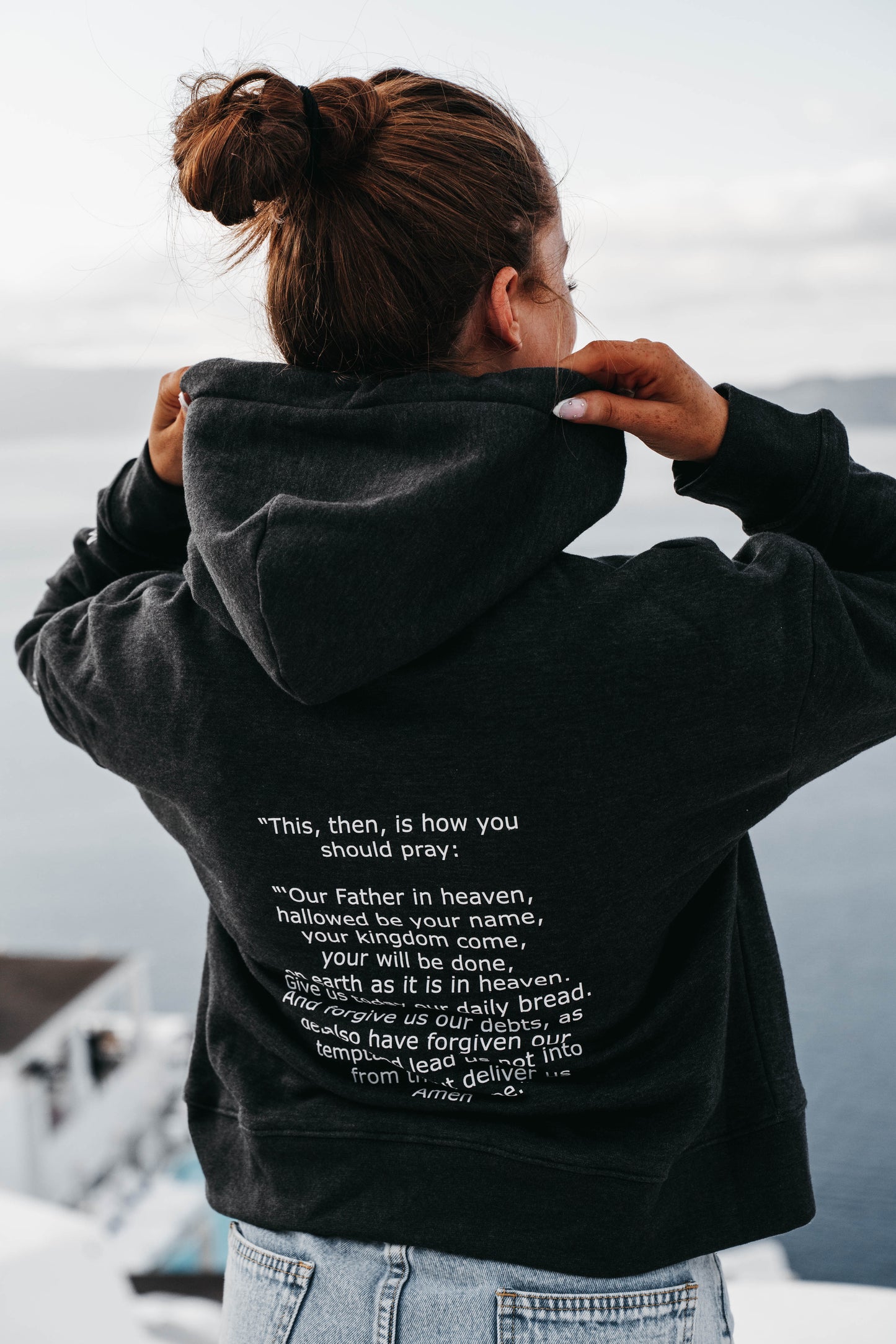 " PRAY DAILY " Women's Charcoal Grey Hoodie