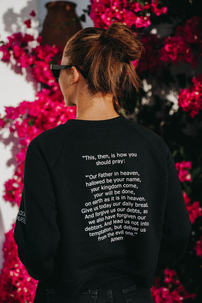 " PRAY DAILY " Women's Black Crewneck